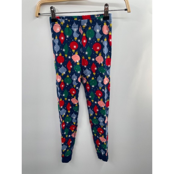 NWT Hanna Andersson Holiday Long John Pajama Set Kids 6-7 Shiny Bright Ornaments - Picture 9 of 13